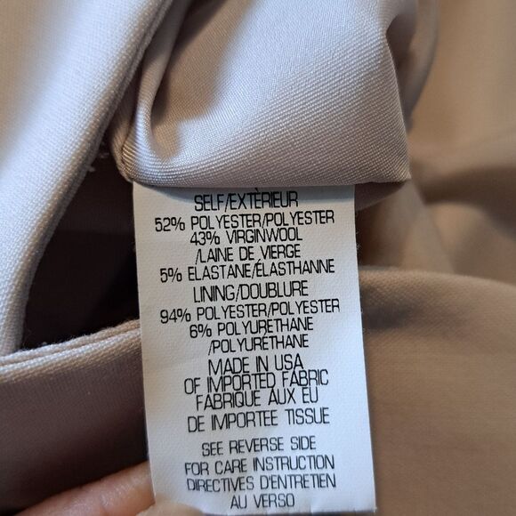 Theory Women's Virgin Wool Blend Blazer One Button Size 6 Neutral - Picture 5 of 15